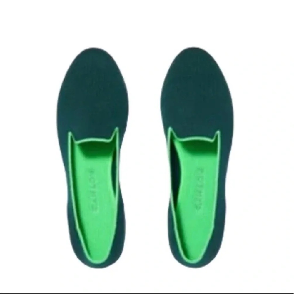 Rothy’s Loafer Flat Merino Wool Knit in Winter Green